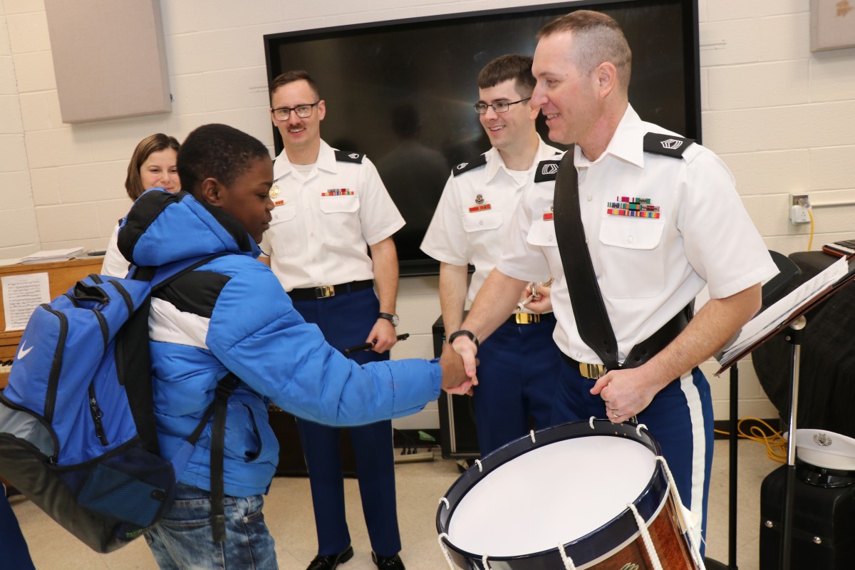 #TBT West Point Band Hellcats Play for Heritage Middle School Scholars- News - NECSD
